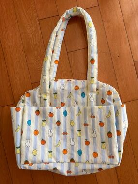 BAGGU Everyday Cloud Bag - Picnic Stripes Miffy - UO Exclusive NEW W/ TAG